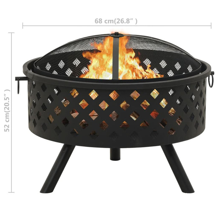 Vatră de foc cu vătrai 68 cm oțel XXL - WALTI WALTI