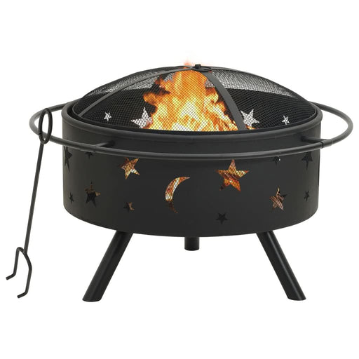 Vatră de foc cu vătrai, 76 cm, oțel, XXL - WALTI WALTI