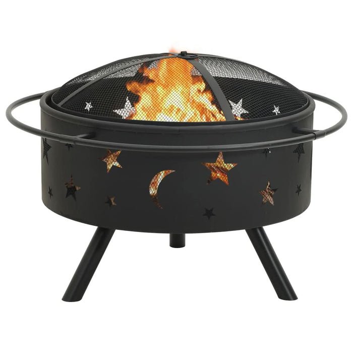 Vatră de foc cu vătrai, 76 cm, oțel, XXL - WALTI WALTI