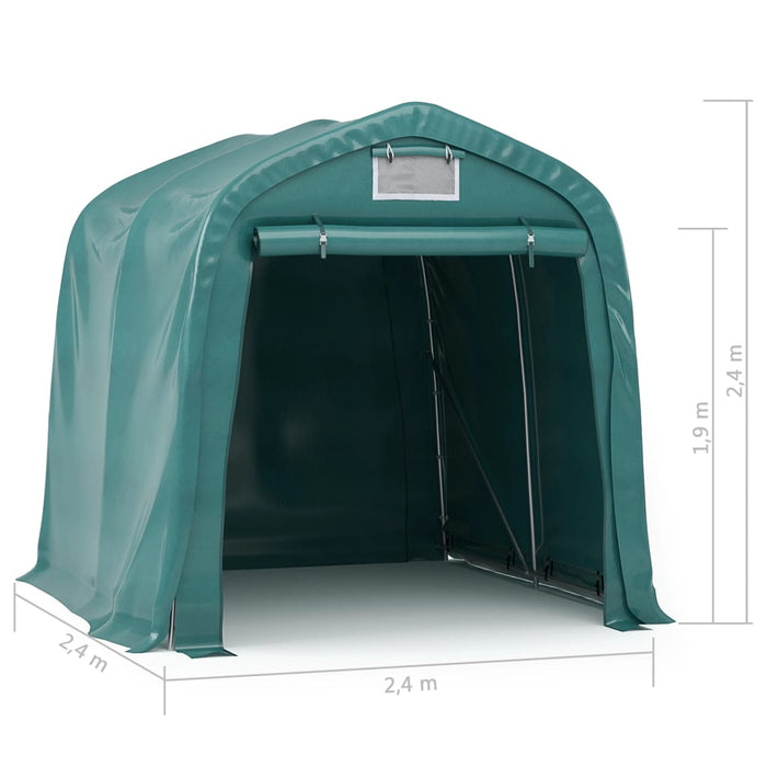 Cort de garaj, verde, 2,4 x 2,4 m, PVC - WALTI WALTI