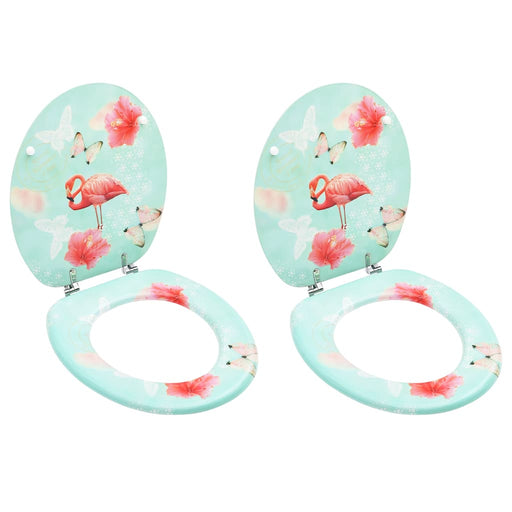 Scaune WC cu capac, 2 buc., MDF, model flamingo - WALTI WALTI
