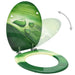 Scaune WC cu capac, 2 buc., MDF, verde, model stropi de apă - WALTI WALTI