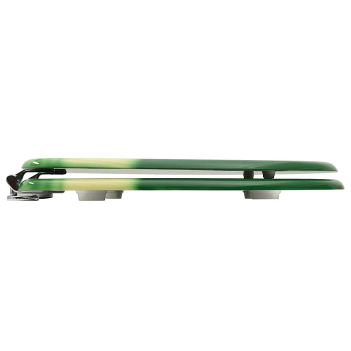 Scaune WC cu capac, 2 buc., MDF, verde, model stropi de apă - WALTI WALTI