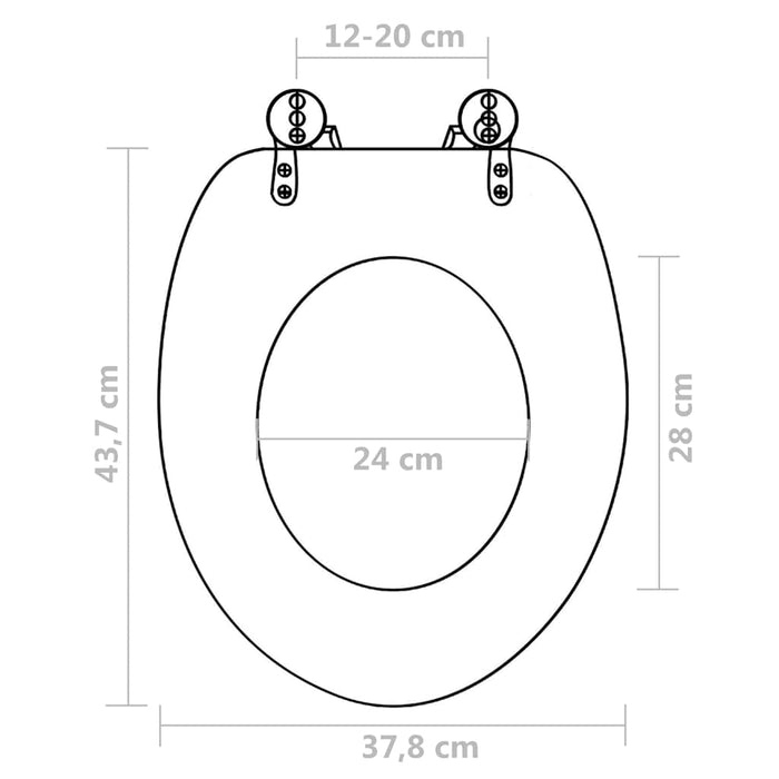 Scaune WC cu capac, 2 buc., MDF, verde, model stropi de apă - WALTI WALTI