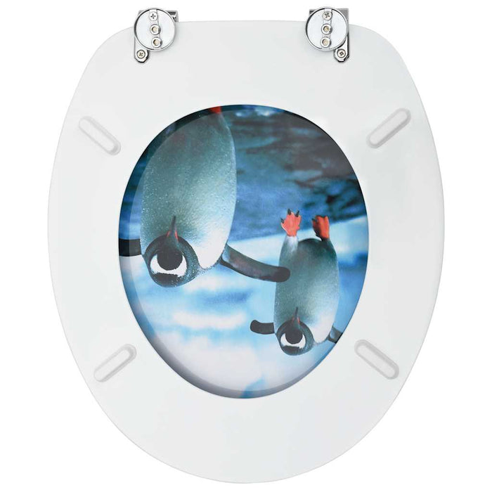 Scaune WC cu capac, 2 buc., MDF, model pinguin - WALTI WALTI