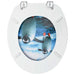Scaune WC cu capac, 2 buc., MDF, model pinguin - WALTI WALTI