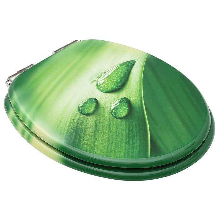 Scaune WC capac silențios, 2 buc., verde, MDF, model stropi - WALTI WALTI