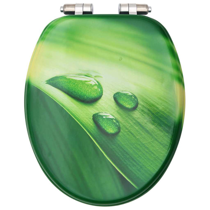 Scaune WC capac silențios, 2 buc., verde, MDF, model stropi - WALTI WALTI