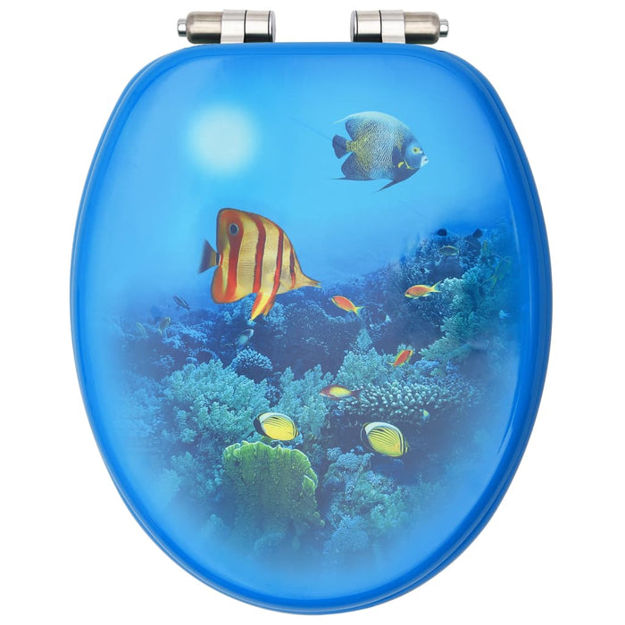 Scaune WC, capac silențios, 2 buc., MDF, model maritim - WALTI WALTI