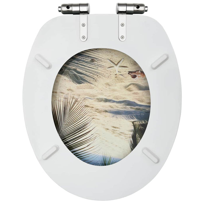 Scaune WC, capac silențios, 2 buc., MDF, model plajă - WALTI WALTI