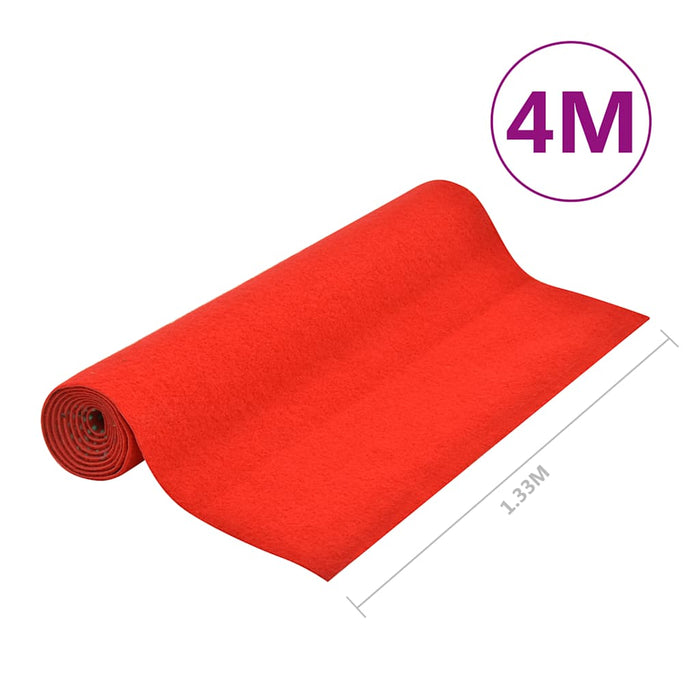 Gazon artificial cu crampoane, roșu, 4x1,33 m WALTI
