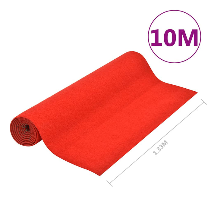 Gazon artificial cu crampoane, roșu, 10x1,33 m WALTI