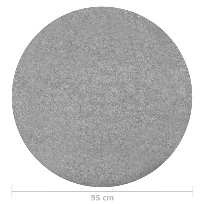 Gazon artificial cu crampoane, gri, diam. 95 cm, rotund WALTI