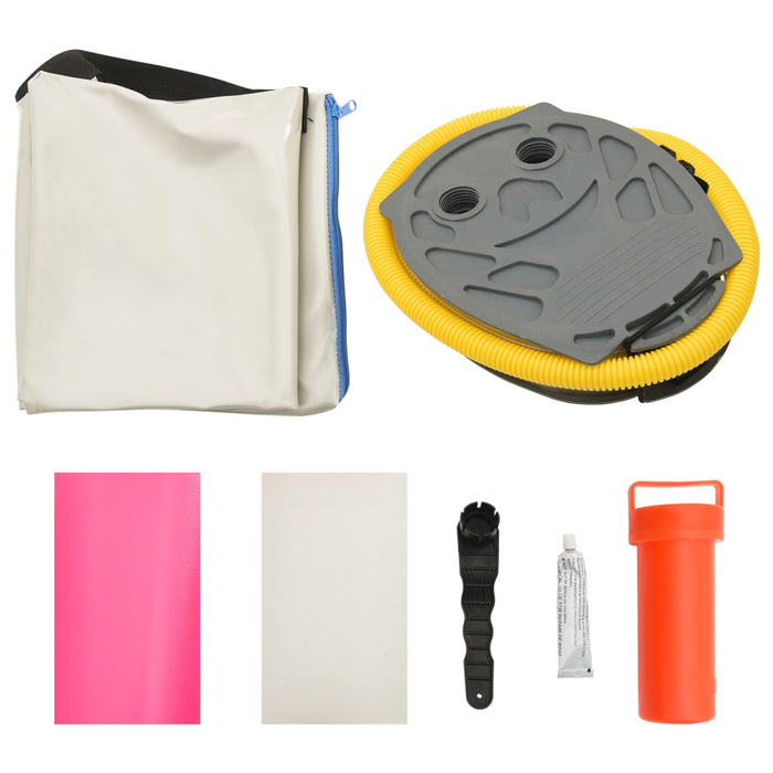 Saltea gimnastică gonflabilă cu pompă roz 60x100x10 cm PVC - WALTI WALTI