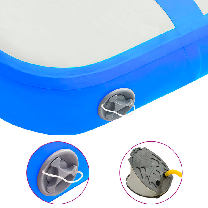 Saltea gimnastică gonflabilă cu pompă albastru 60x100x10 cm PVC - WALTI WALTI