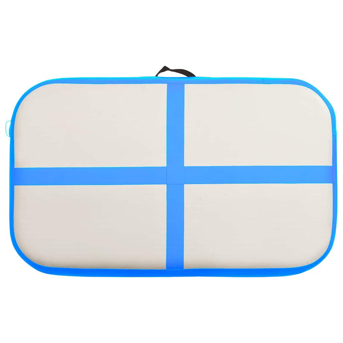 Saltea gimnastică gonflabilă, pompă, albastru 60x100x15 cm, PVC - WALTI WALTI