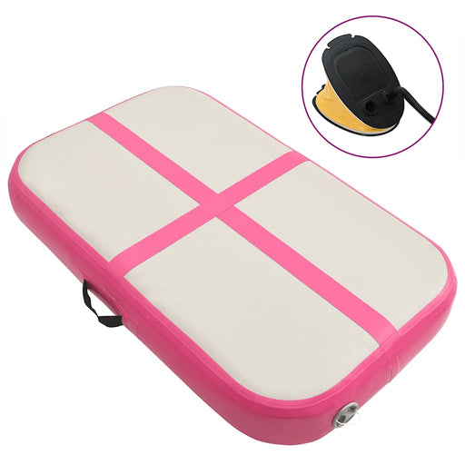 Saltea gimnastică gonflabilă cu pompă roz 600x100x20 cm PVC - WALTI WALTI