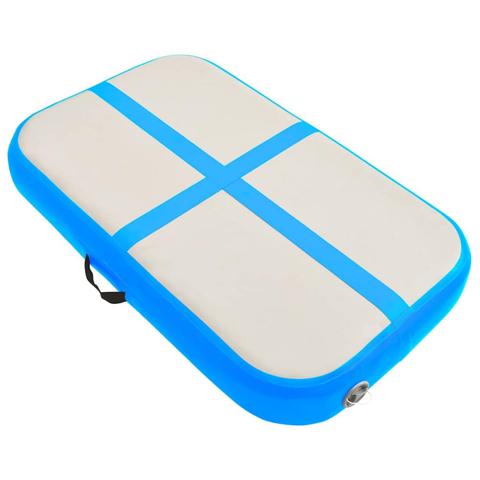 Saltea gimnastică gonflabilă cu pompă albastru 600x100x20cm PVC - WALTI WALTI