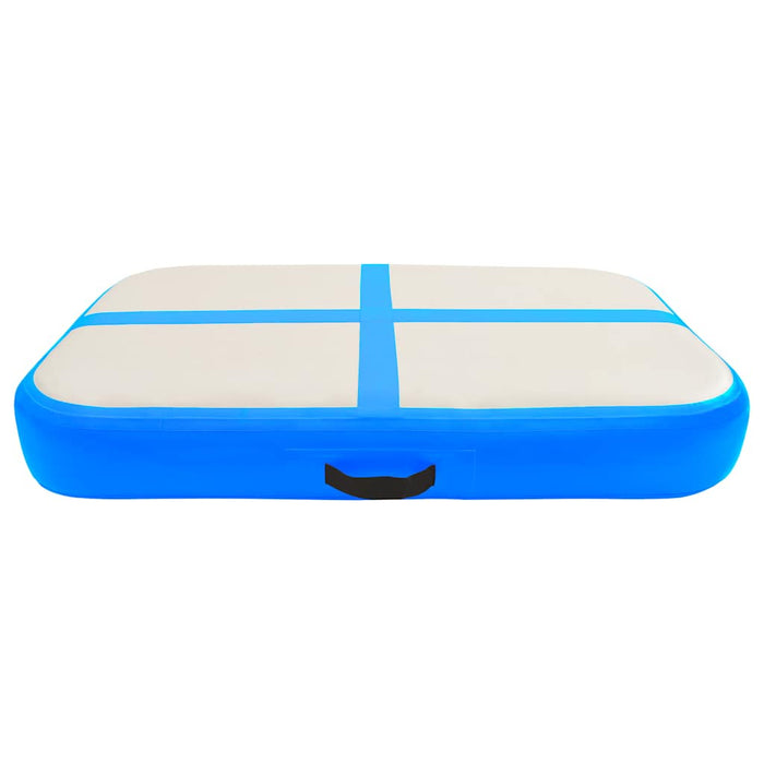Saltea gimnastică gonflabilă cu pompă albastru 600x100x20cm PVC - WALTI WALTI