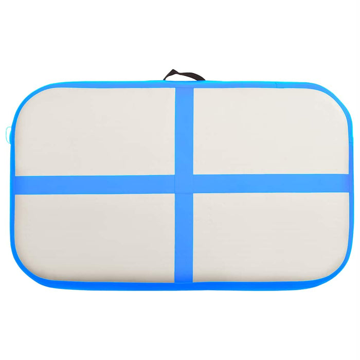 Saltea gimnastică gonflabilă cu pompă albastru 600x100x20cm PVC - WALTI WALTI