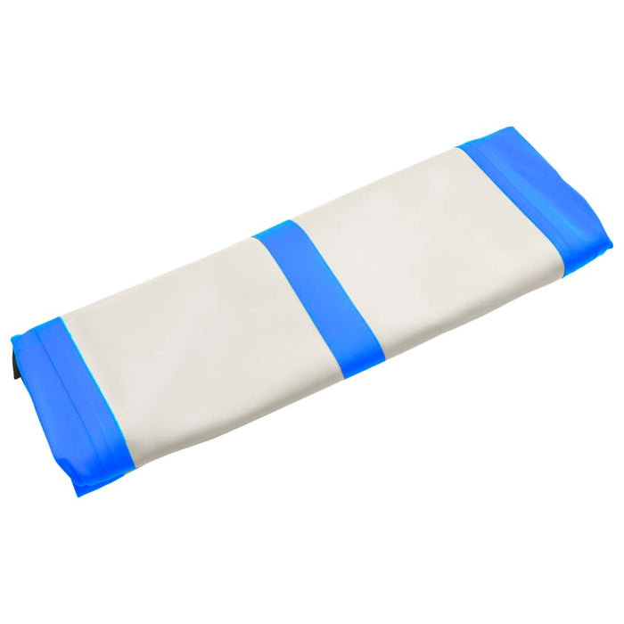 Saltea gimnastică gonflabilă cu pompă albastru 400x100x15cm PVC WALTI