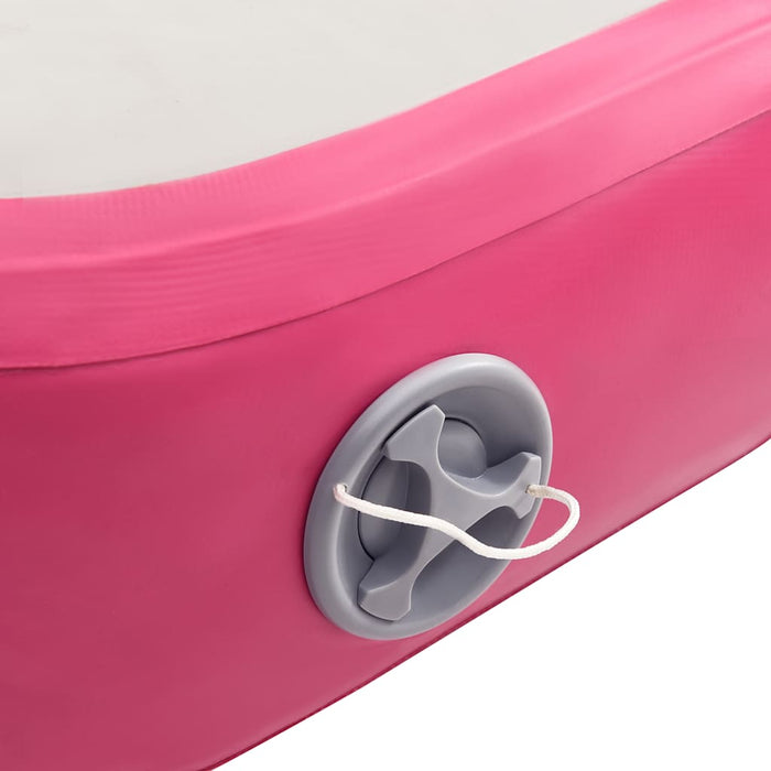 Saltea gimnastică gonflabilă cu pompă roz 700x100x15 cm PVC WALTI