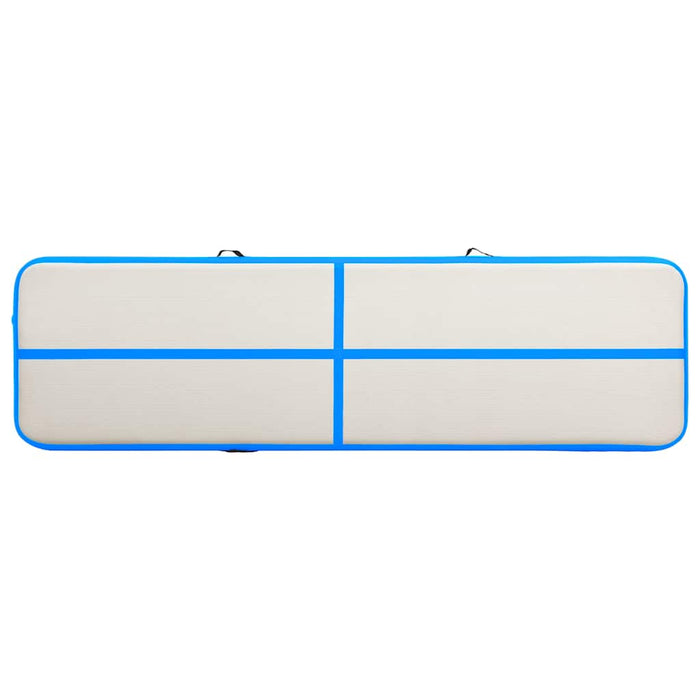 Saltea gimnastică gonflabilă cu pompă albastru 700x100x15cm PVC - WALTI WALTI