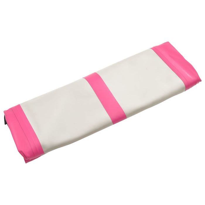 Saltea gimnastică gonflabilă cu pompă roz 800x100x15 cm PVC - WALTI WALTI