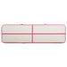 Saltea gimnastică gonflabilă cu pompă roz 800x100x15 cm PVC - WALTI WALTI