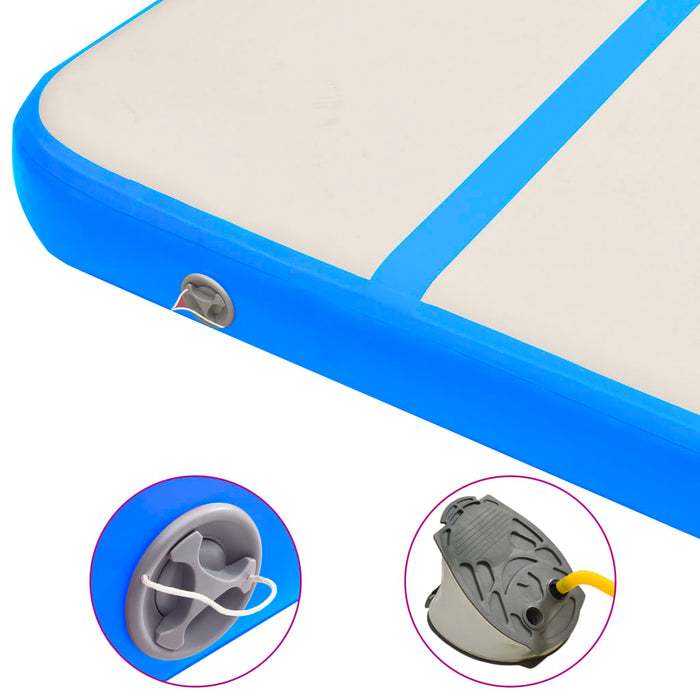 Saltea gimnastică gonflabilă cu pompă albastru 300x100x20cm PVC - WALTI WALTI