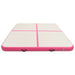 Saltea gimnastică gonflabilă cu pompă roz 200x200x10 cm PVC - WALTI WALTI