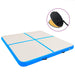Saltea gimnastică gonflabilă cu pompă albastru 200x200x10cm PVC - WALTI WALTI