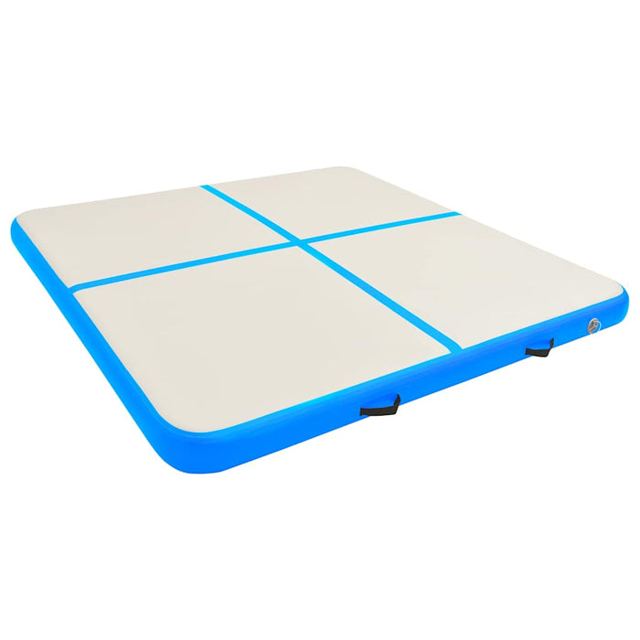Saltea gimnastică gonflabilă cu pompă albastru 200x200x10cm PVC - WALTI WALTI