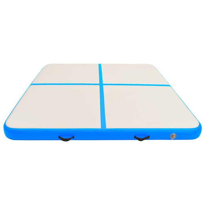 Saltea gimnastică gonflabilă cu pompă albastru 200x200x10cm PVC - WALTI WALTI