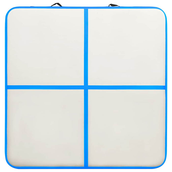 Saltea gimnastică gonflabilă cu pompă albastru 200x200x10cm PVC - WALTI WALTI
