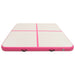 Saltea gimnastică gonflabilă cu pompă roz 200x200x15 cm PVC - WALTI WALTI