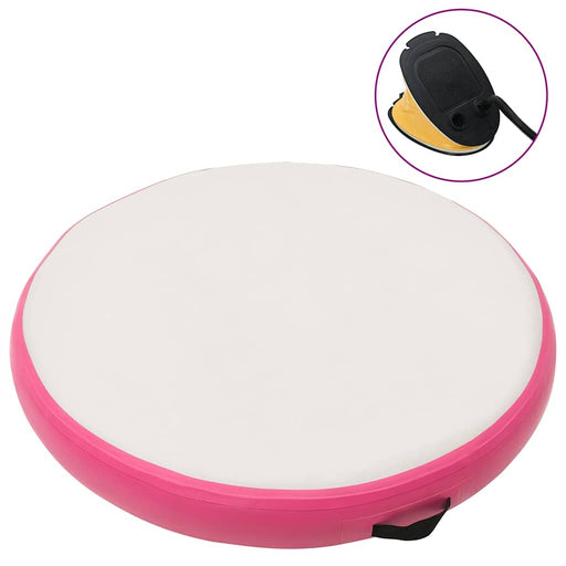 Saltea de gimnastică gonflabilă cu pompă roz 100x100x15 cm PVC - WALTI WALTI