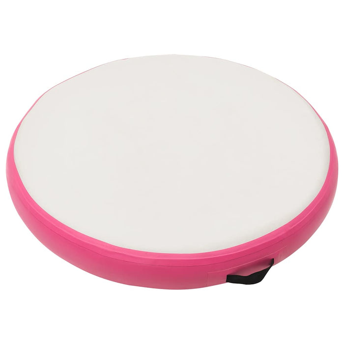 Saltea de gimnastică gonflabilă cu pompă roz 100x100x15 cm PVC - WALTI WALTI