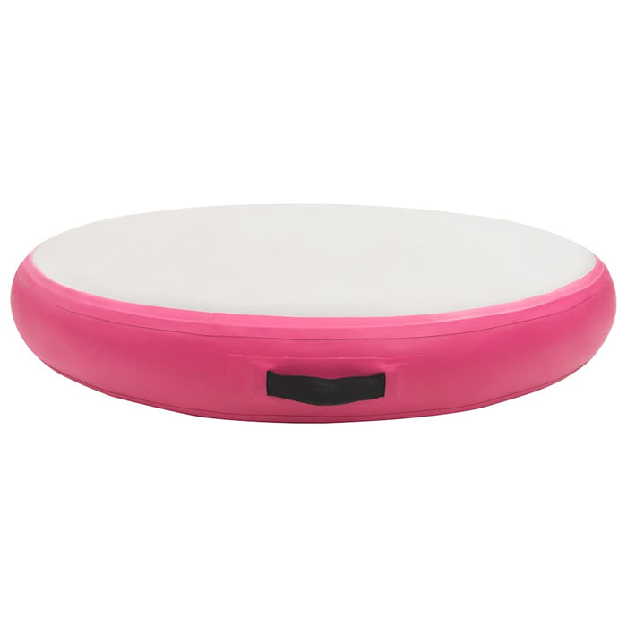 Saltea de gimnastică gonflabilă cu pompă roz 100x100x15 cm PVC - WALTI WALTI