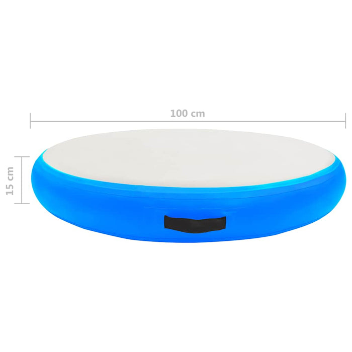 Saltea de gimnastică gonflabilă cu pompă bleu 100x100x15 cm PVC - WALTI WALTI