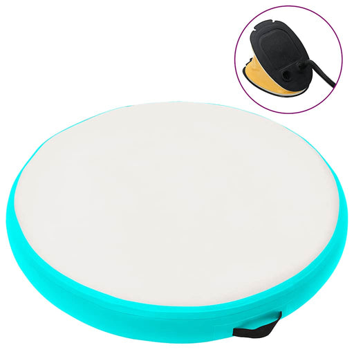 Saltea gimnastică gonflabilă cu pompă verde 100x100x15 cm PVC - WALTI WALTI