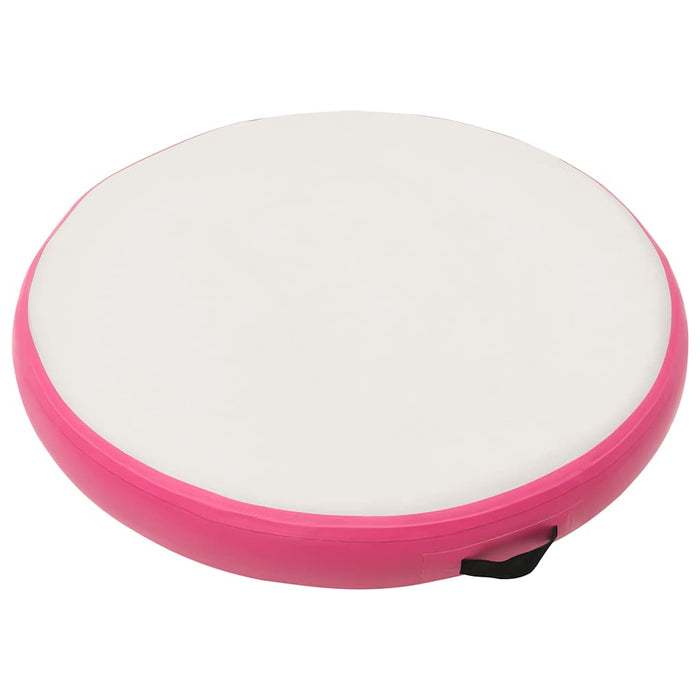 Saltea gimnastică gonflabilă cu pompă, roz, 100x100x20 cm, PVC - WALTI WALTI