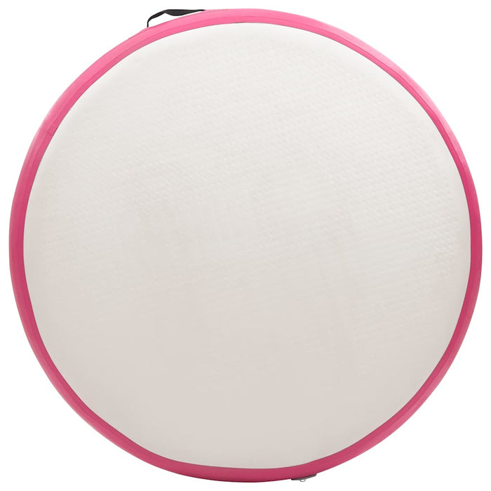 Saltea gimnastică gonflabilă cu pompă, roz, 100x100x20 cm, PVC - WALTI WALTI