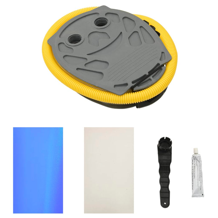 Rulou de gimnastică gonflabil cu pompă, albastru, 100x60 cm PVC - WALTI WALTI