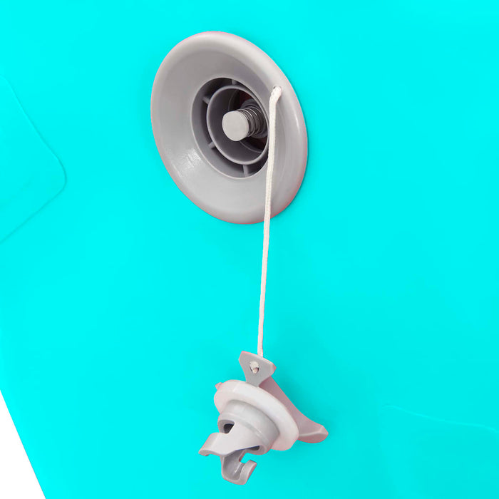 Rulou de gimnastică gonflabil cu pompă, verde, 120 x 75 cm, PVC - WALTI WALTI