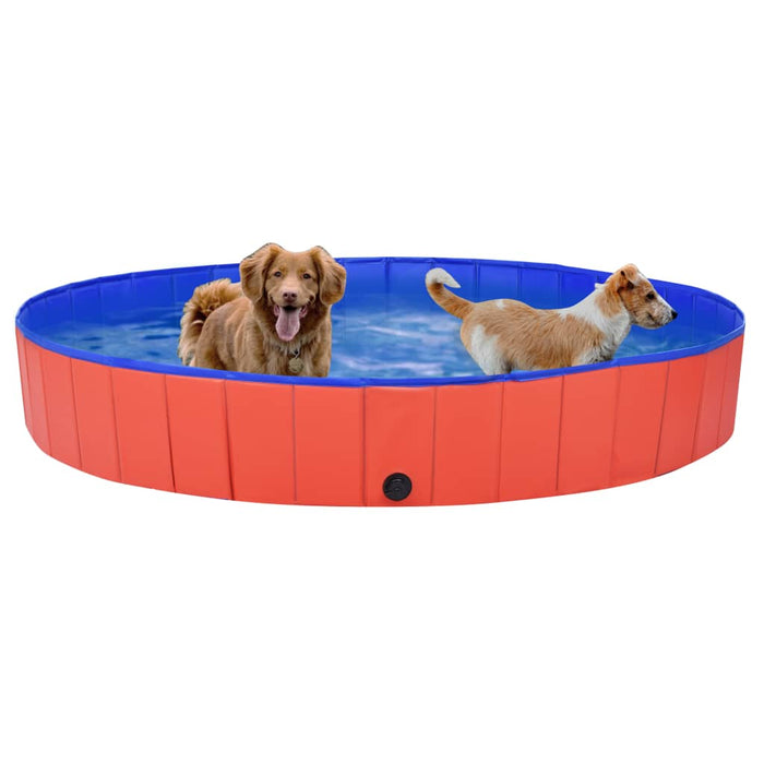 Piscină pentru câini pliabilă, roșu, 200 x 30 cm, PVC - WALTI WALTI