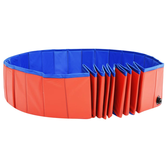 Piscină pentru câini pliabilă, roșu, 200 x 30 cm, PVC - WALTI WALTI