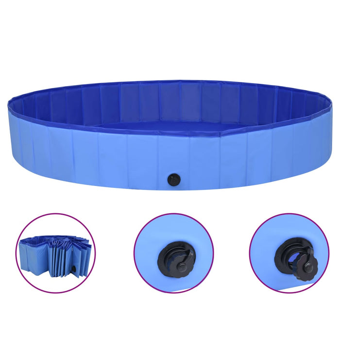 Piscină pentru câini pliabilă, albastru, 200 x 30 cm, PVC - WALTI WALTI