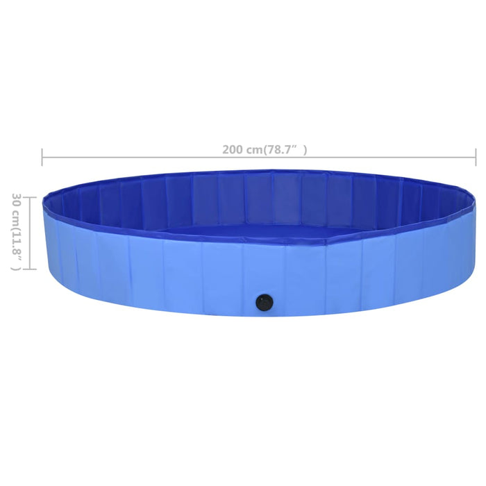 Piscină pentru câini pliabilă, albastru, 200 x 30 cm, PVC - WALTI WALTI