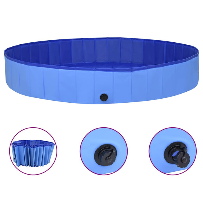 Piscină pentru câini pliabilă, albastru, 300 x 40 cm, PVC - WALTI WALTI